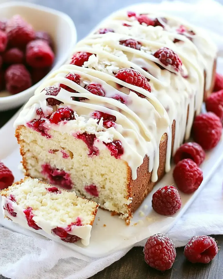 Homemade Raspberry White Chocolate Loaf Cake photo