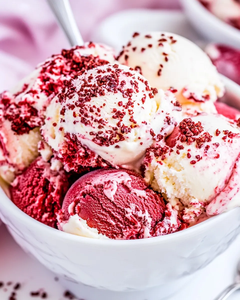Delicious Red Velvet Ice Cream shot