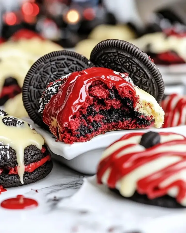 Homemade Red Velvet Oreo Gooey Butter Cake Cookies photo