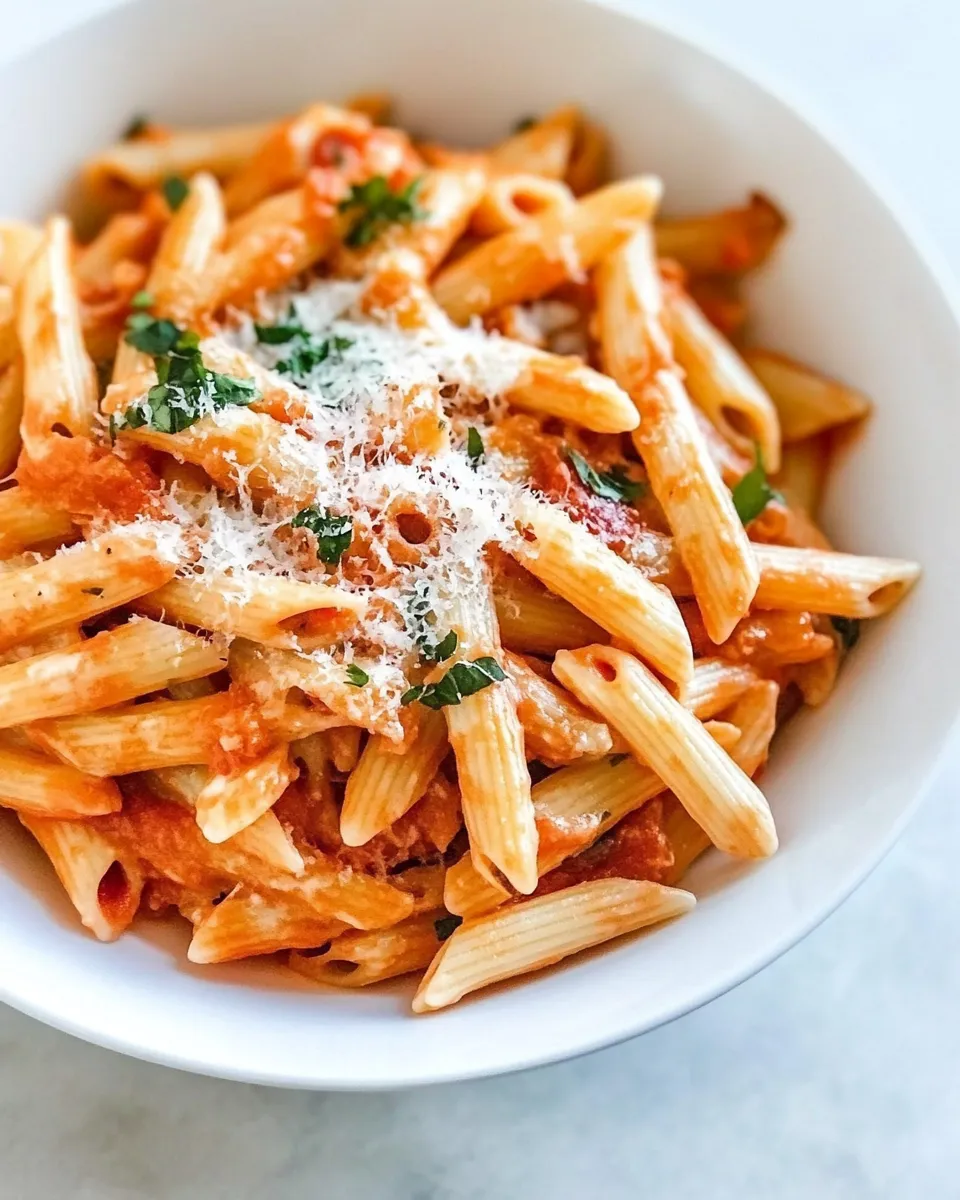 Delicious Red and White Pasta recipe image