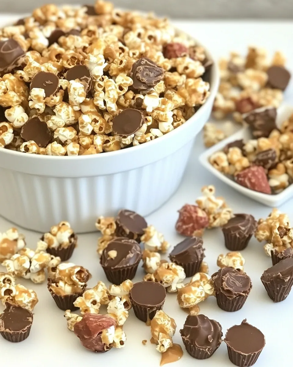 Easy Reeses Peanut Butter Cup Popcorn shot
