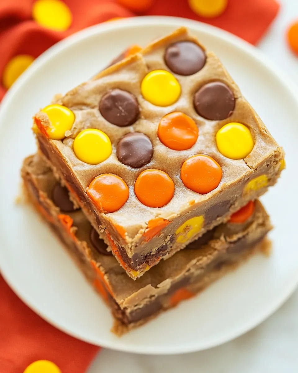 Delicious Reeses Pieces Bars image