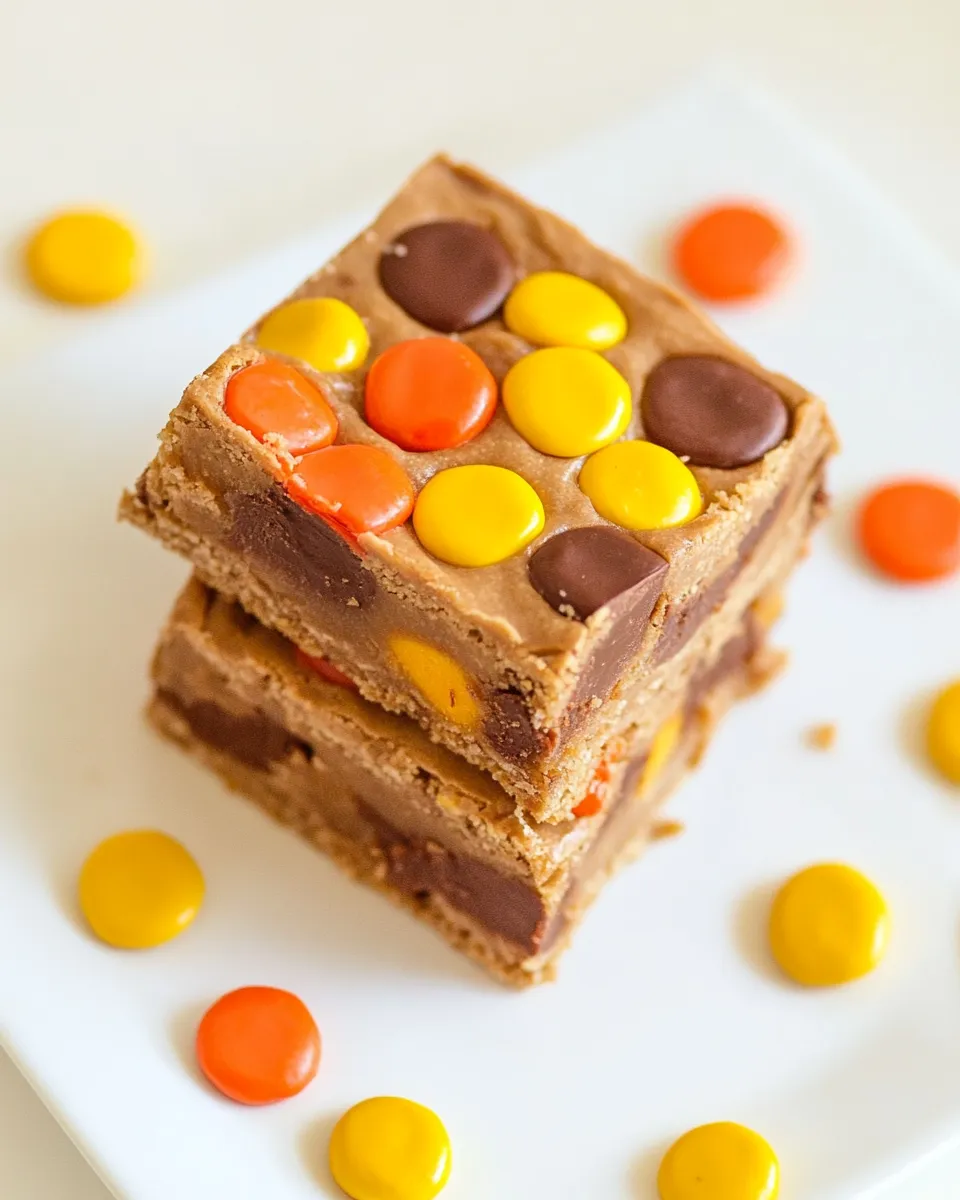 Classic Reeses Pieces Bars shot