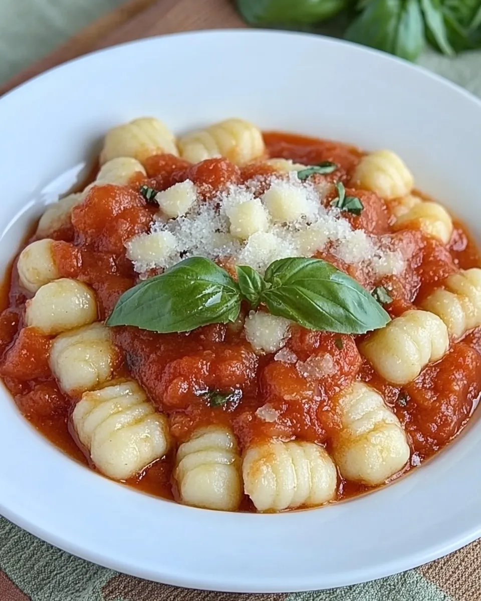 Delicious Ricotta Gnocchi with Marinara shot