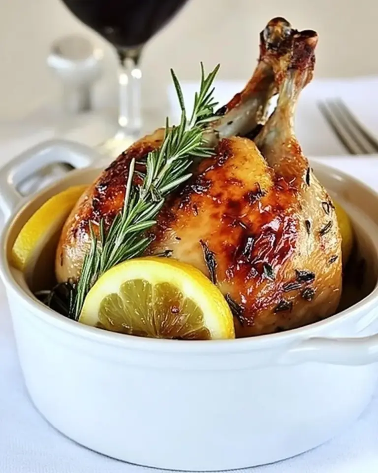 Homemade Roast Chicken with Lemon and Rosemary Recipe photo