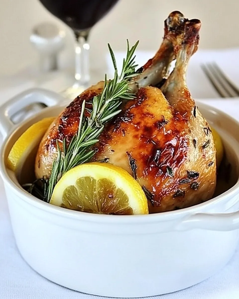 Homemade Roast Chicken with Lemon and Rosemary Recipe photo