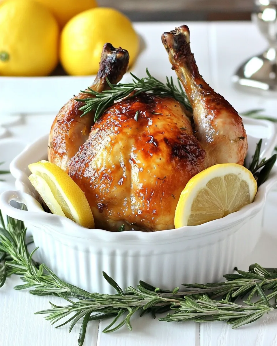 Classic Roast Chicken with Lemon and Rosemary Recipe image