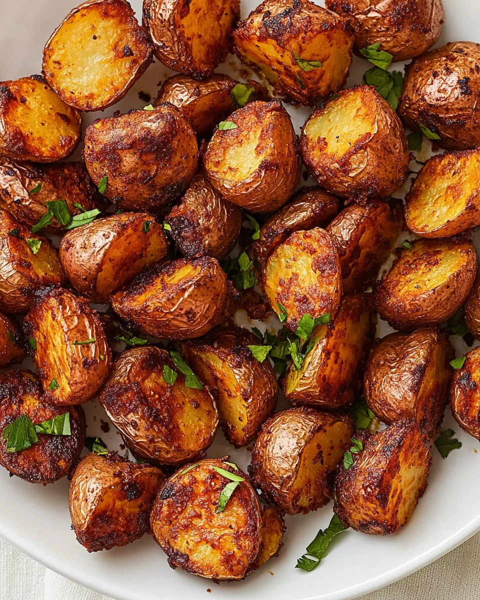 Easy Roasted Baby Potatoes (Air Fryer or Oven) food shot
