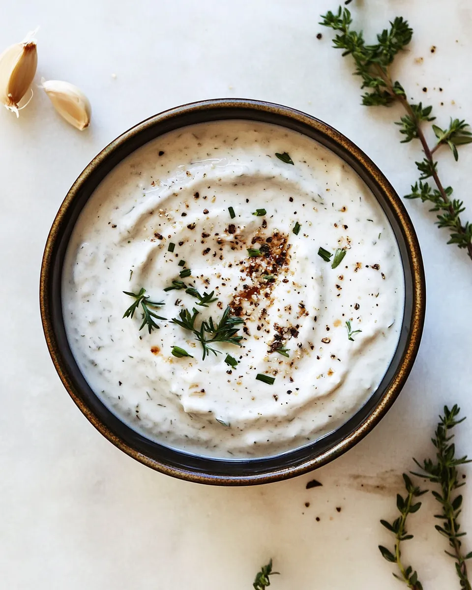 Delicious Roasted Garlic Horseradish Sauce shot