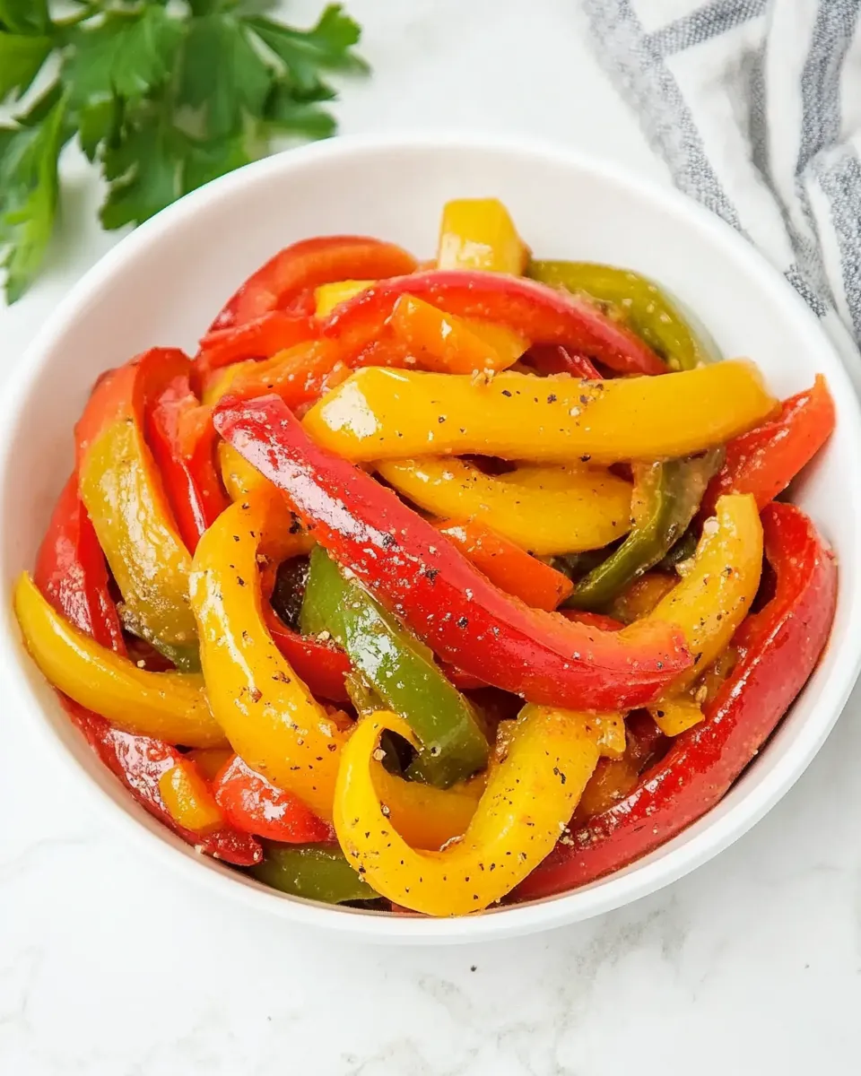 Healthy Roasted Pepper Salad shot