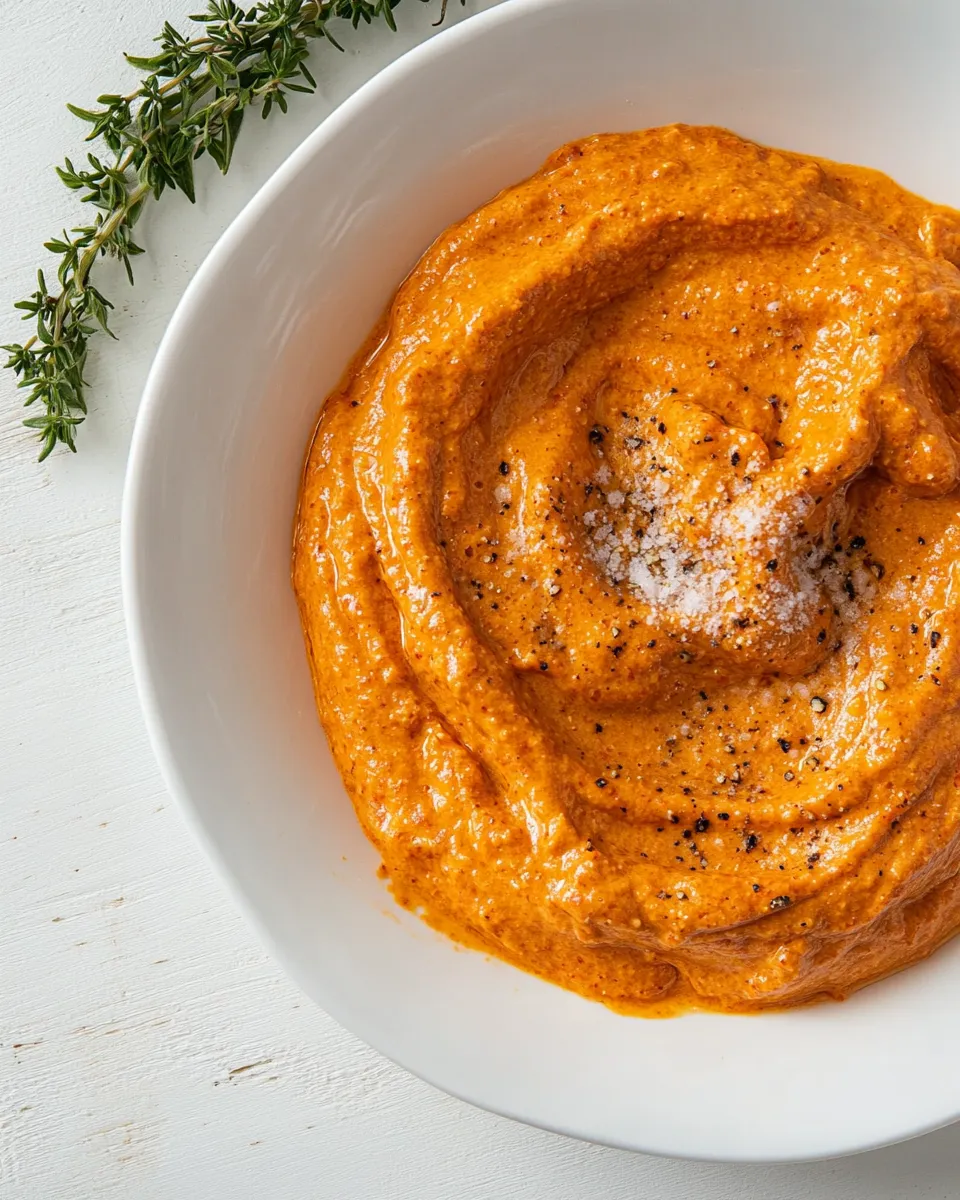 Easy Roasted Red Pepper Sauce (No-Cook!) recipe image