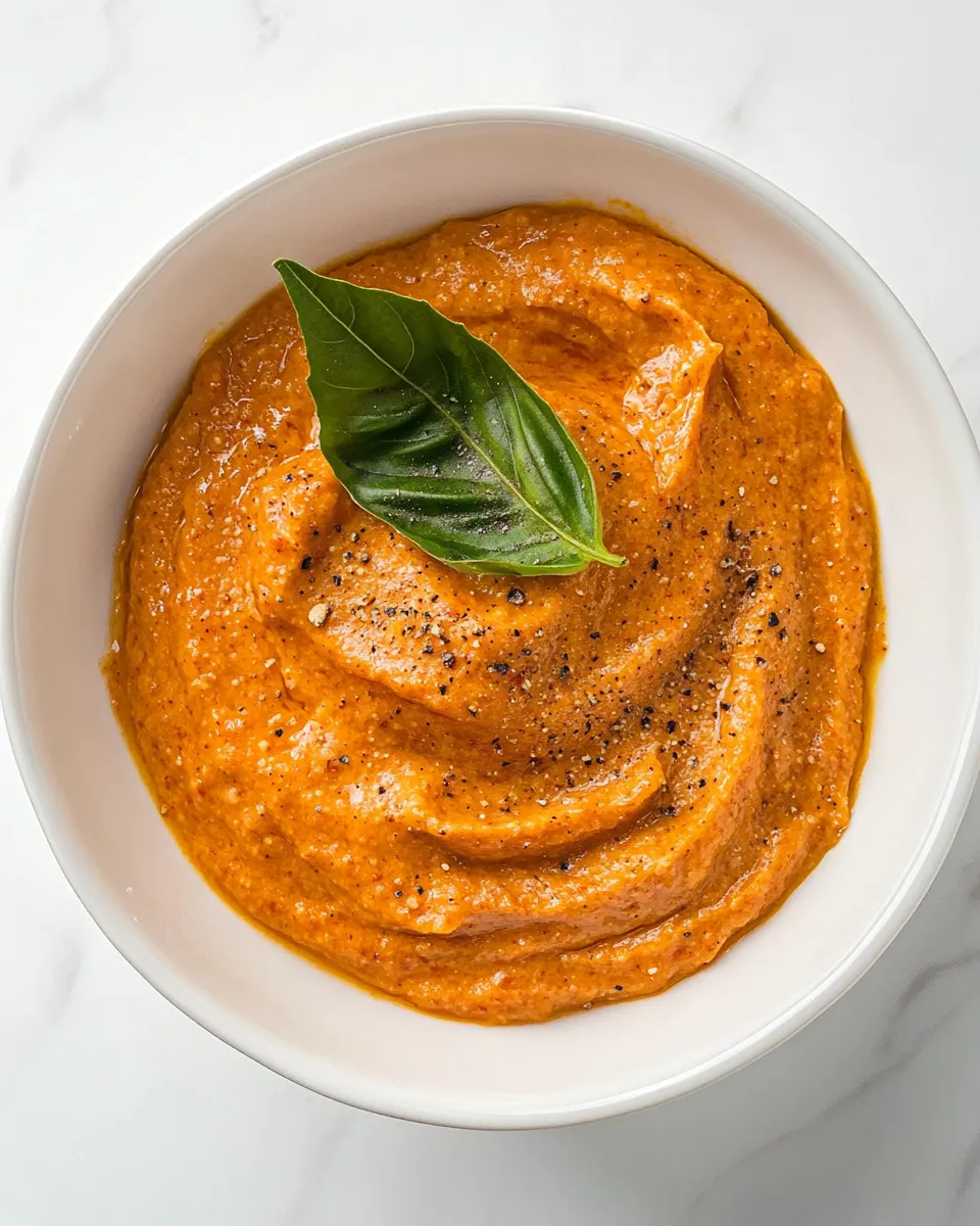 Delicious Roasted Red Pepper Sauce (No-Cook!) dish photo