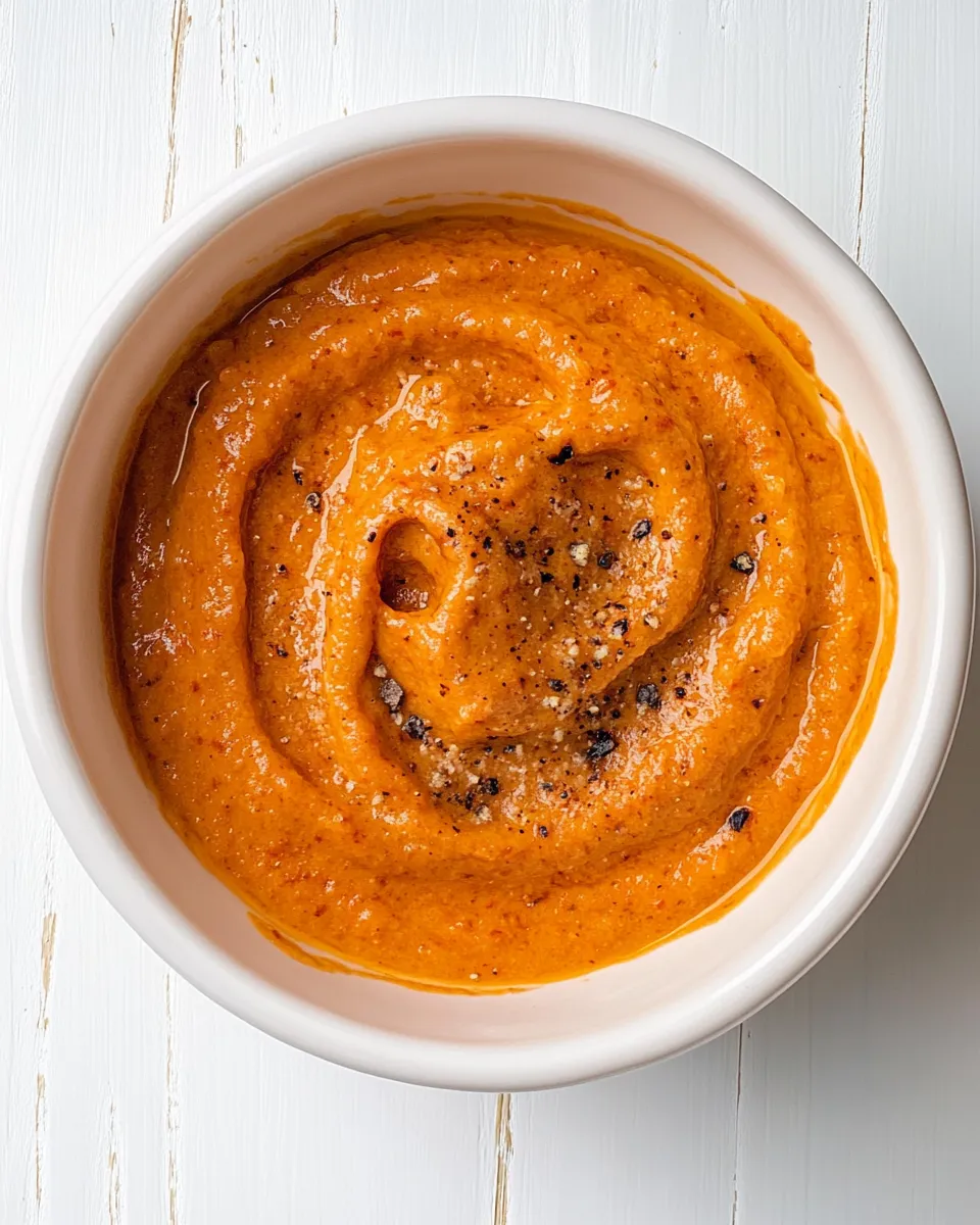 Perfect Roasted Red Pepper Sauce (No-Cook!) plate image