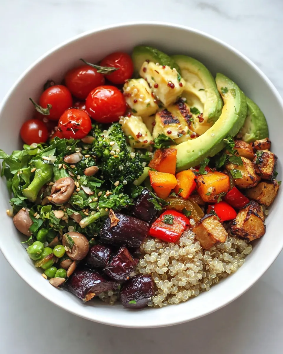 Healthy Roasted Vegetable Quinoa Buddha Bowl image