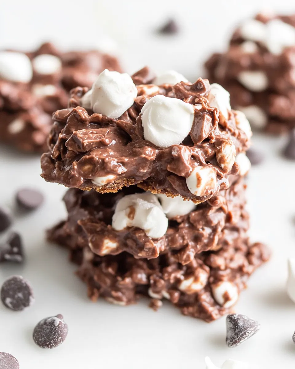 Easy Rocky Road No Bake Cookies recipe photo