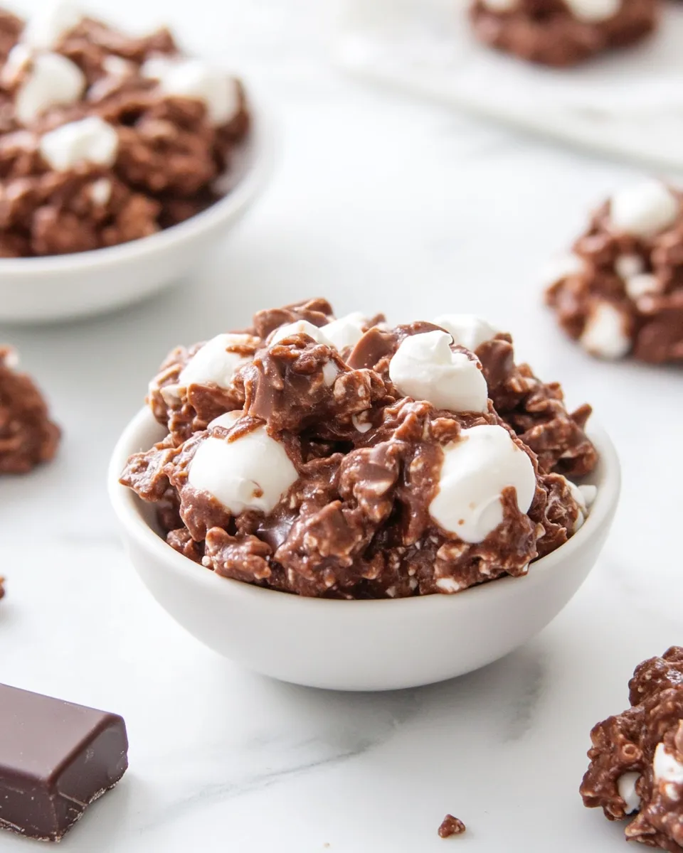 Delicious Rocky Road No Bake Cookies shot