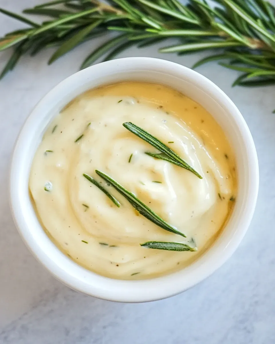 Delicious Rosemary and Garlic Aioli shot
