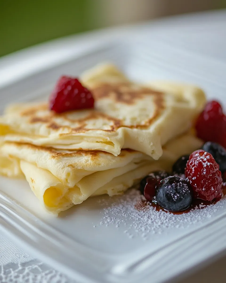 Easy Russian Crepes with Cheese recipe photo