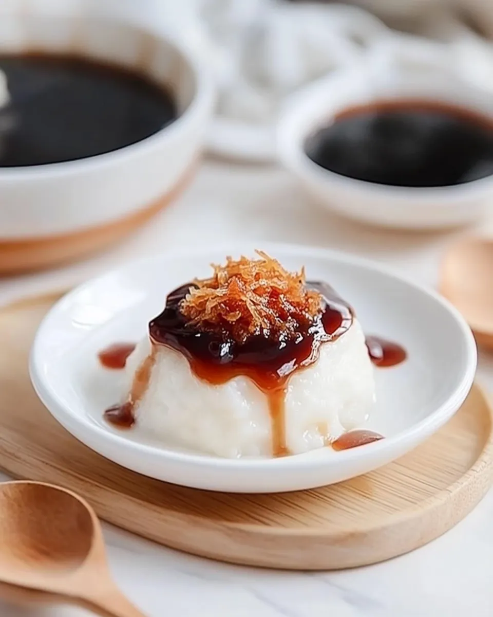 Homemade Sago Pudding With Gula Melaka photo