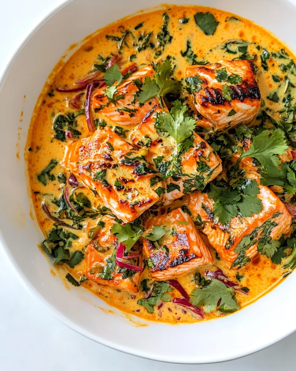 Healthy Salmon Coconut Curry (Thai Inspired) dish photo
