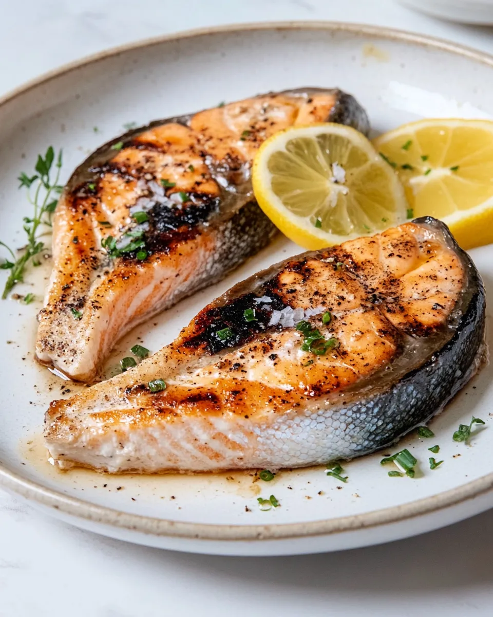 Classic Salmon Steak Recipe image