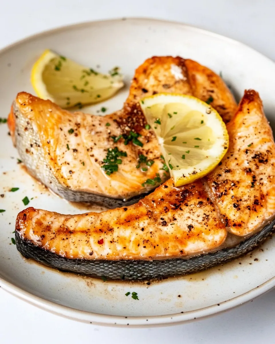 Easy Salmon Steak Recipe shot