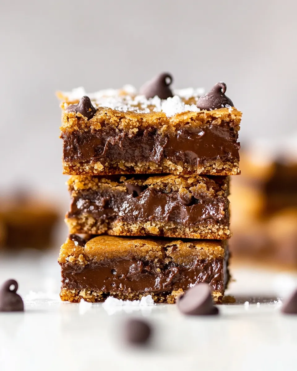 Delicious Salted Brown Butter Chocolate Chip Cookie Bars. image