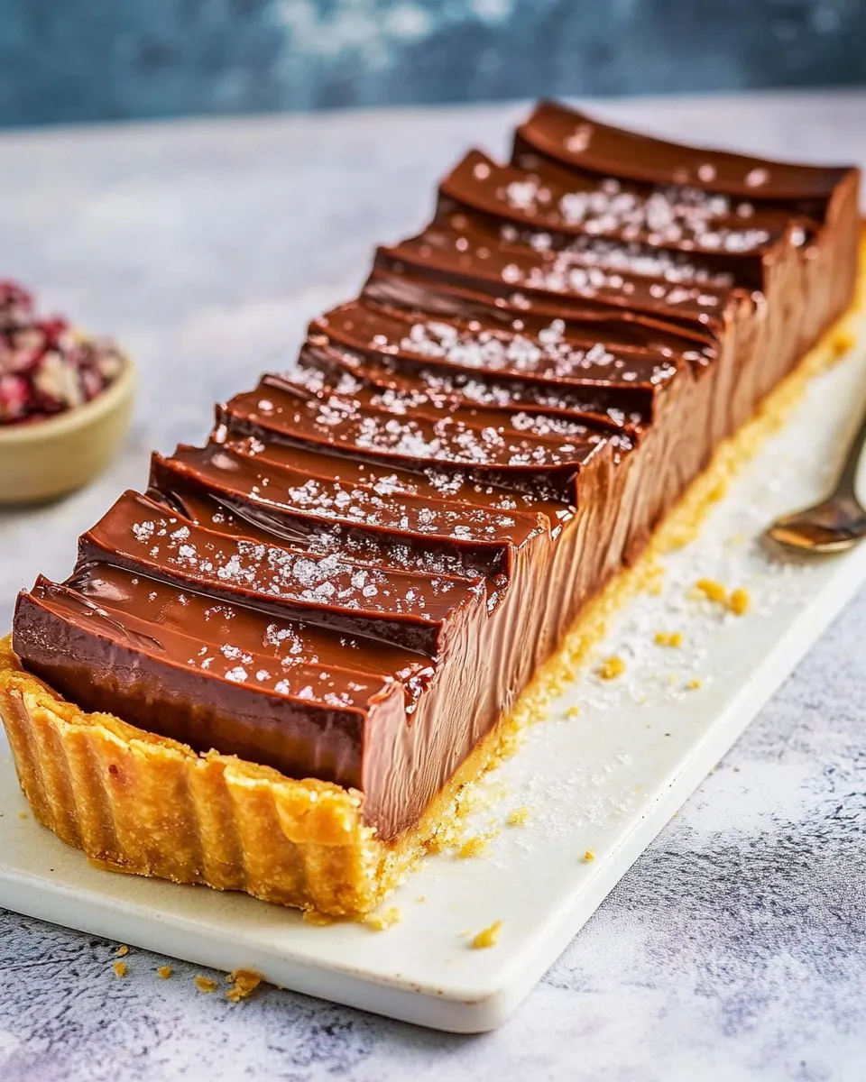 Homemade Salted Caramel Chocolate Tart photo
