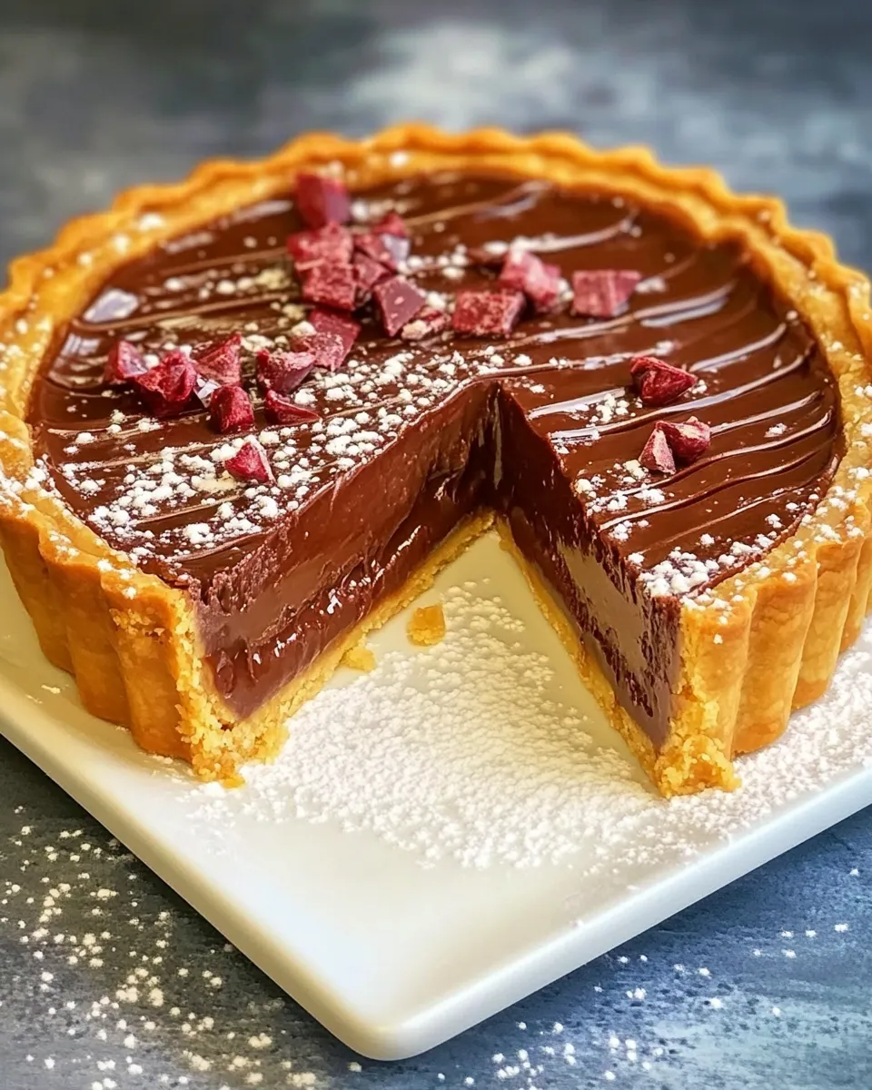 Classic Salted Caramel Chocolate Tart dish photo