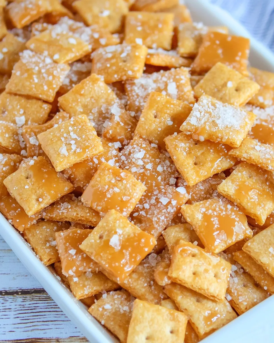Easy Salted Caramel Mini Crackers recipe photo
