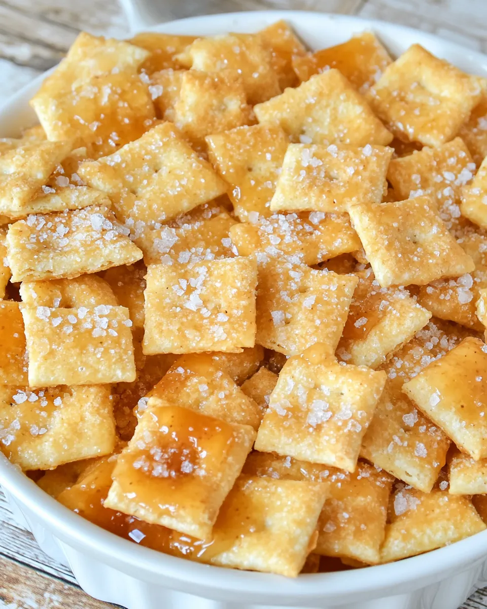 Sweet Salted Caramel Mini Crackers shot