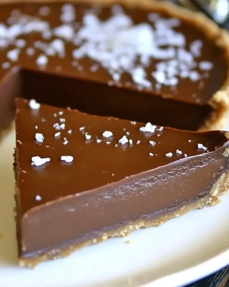 Homemade Salted Chocolate Caramel Tart photo