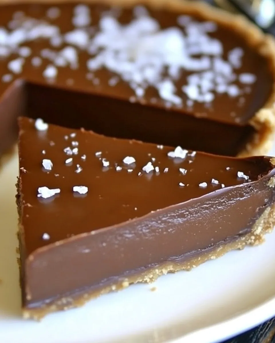 Homemade Salted Chocolate Caramel Tart photo