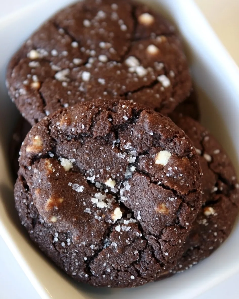 Easy Salted Chocolate Shortbread Cookies recipe photo