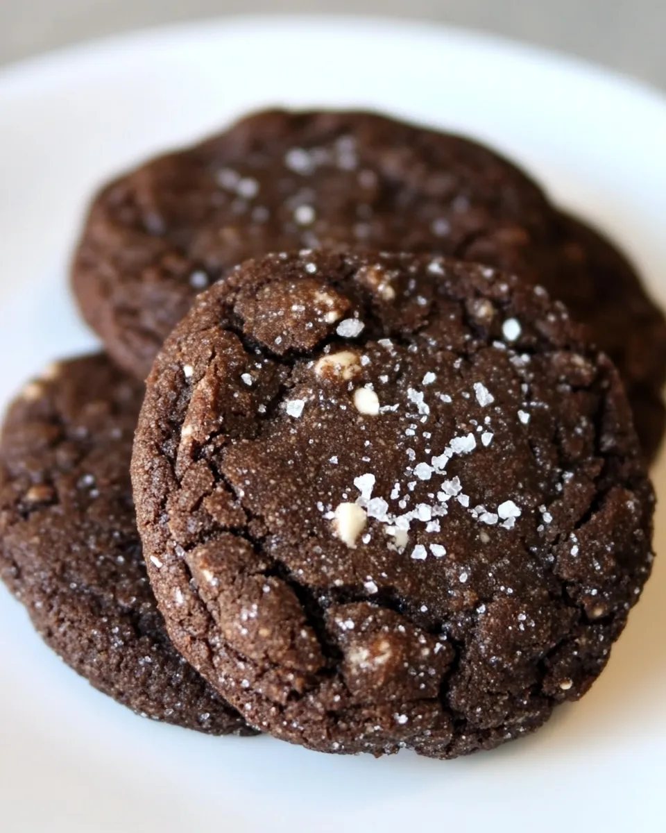 Delicious Salted Chocolate Shortbread Cookies shot
