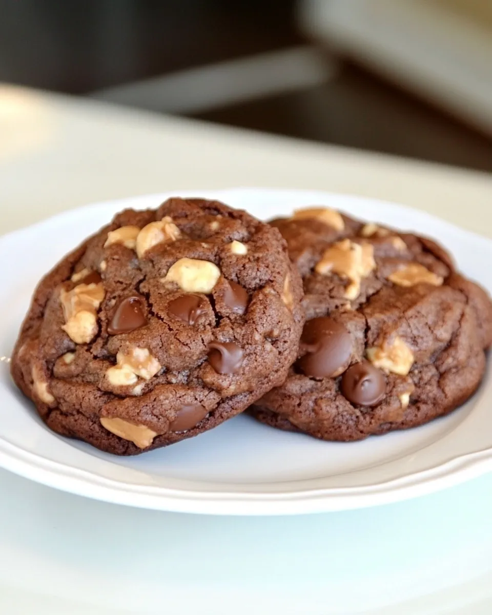 Delicious Salted Double Chocolate Peanut Butter Cookies image