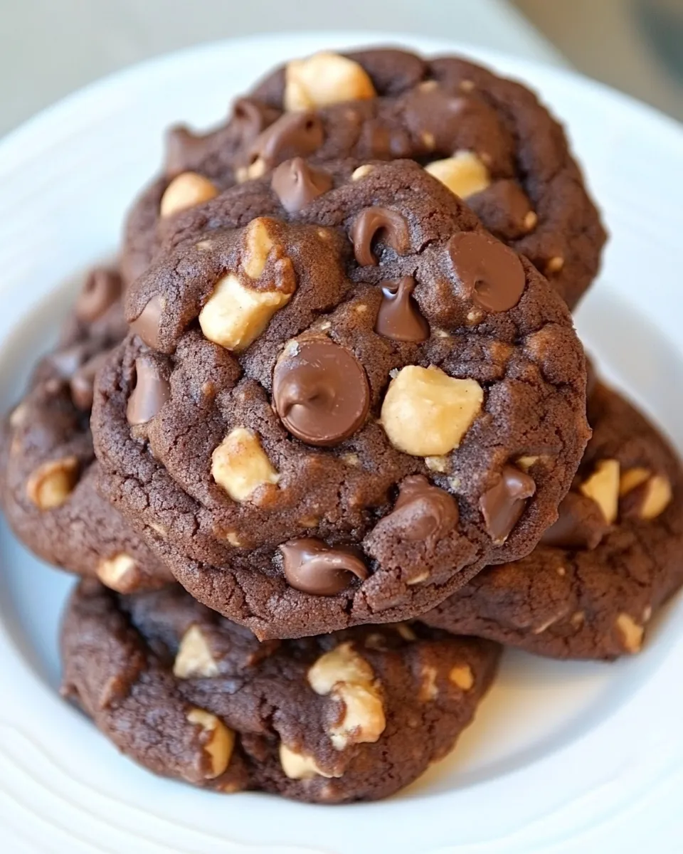 Best Salted Double Chocolate Peanut Butter Cookies shot