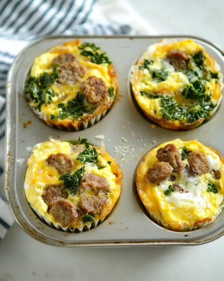 Homemade Sausage and Kale Make Ahead Egg Muffins photo
