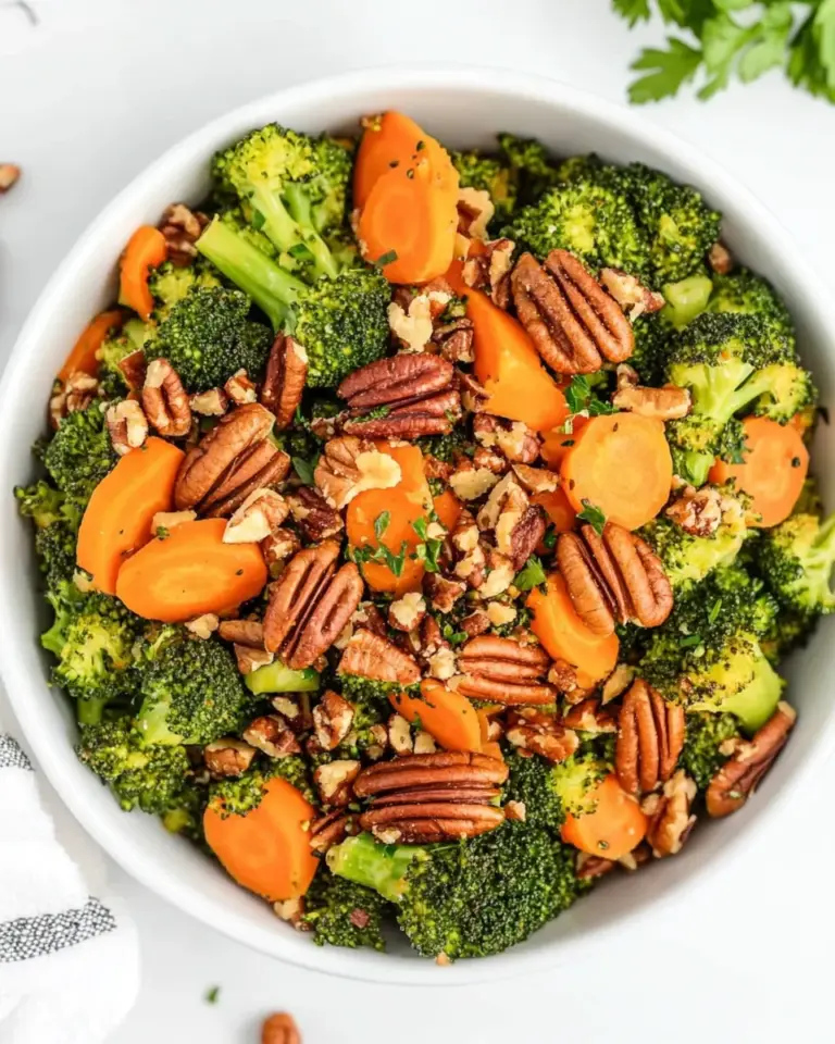 Easy Sauted Broccoli and Carrots with Pecans photo