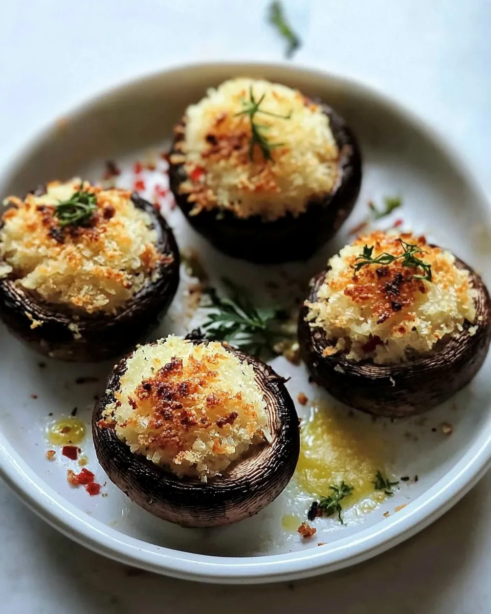 Classic Savory Cheesy Stuffed Mushrooms image