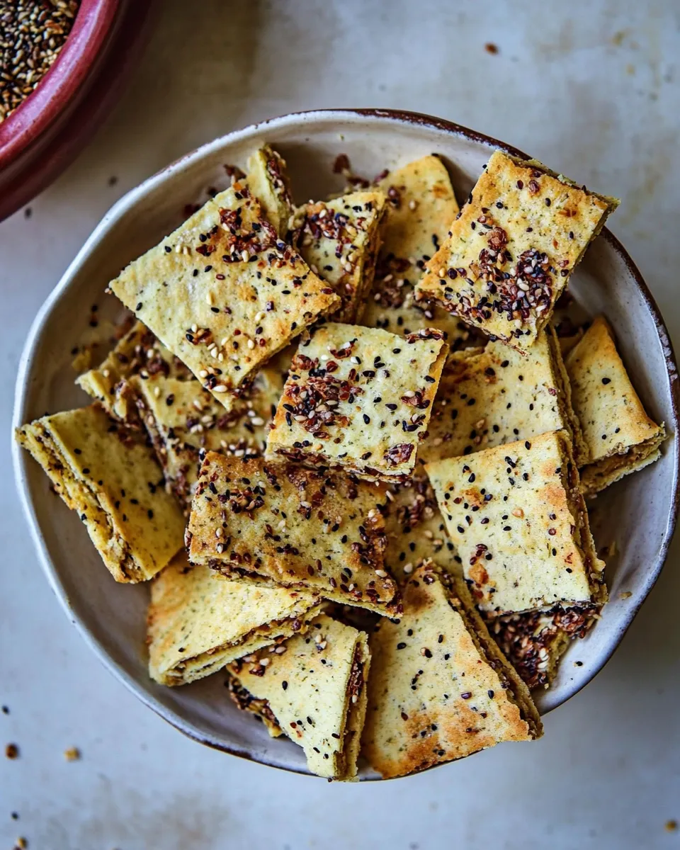 Delicious Seedy Furikake Crackers image