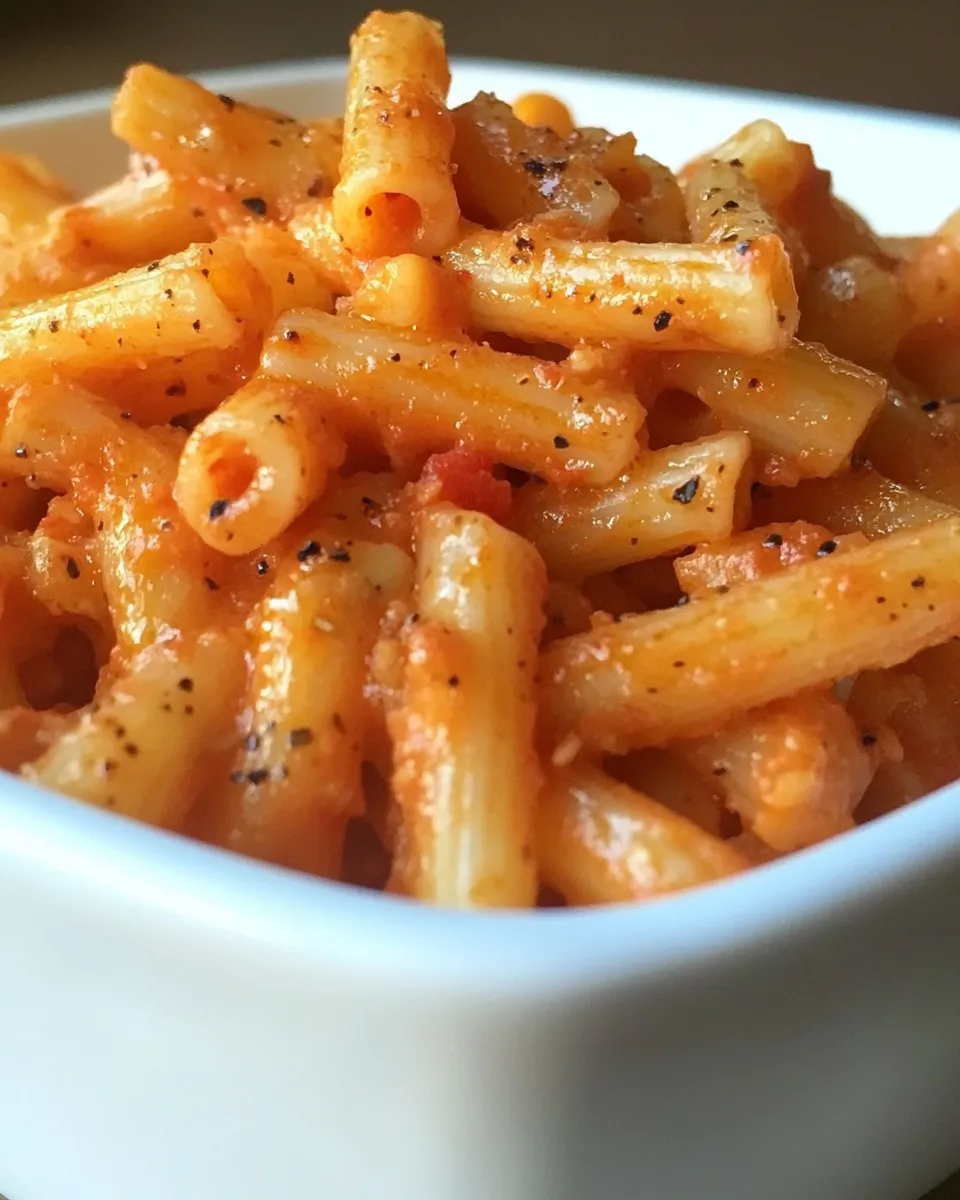 Delicious Seriously Amazing Roasted Red Pepper Pasta image