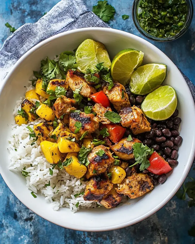 Amazing Sheet Pan Cuban Chicken and Black Bean Rice Bowl. photo