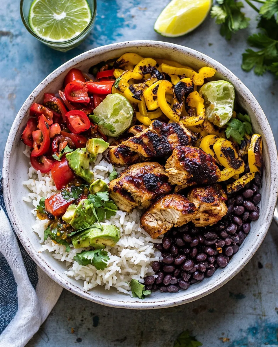 Classic Sheet Pan Cuban Chicken and Black Bean Rice Bowl. picture