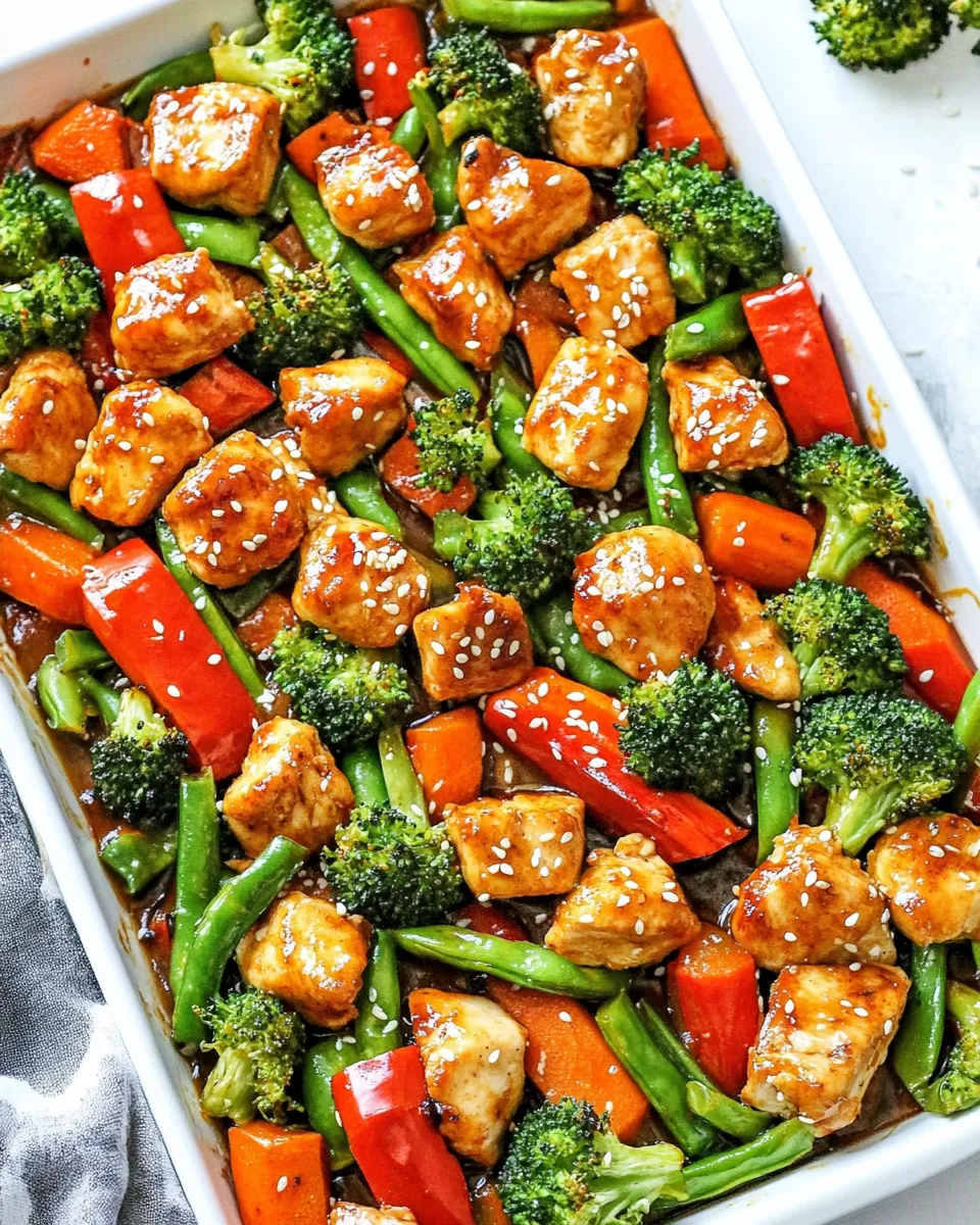 Easy Sheet Pan Sesame Chicken and Veggies photo