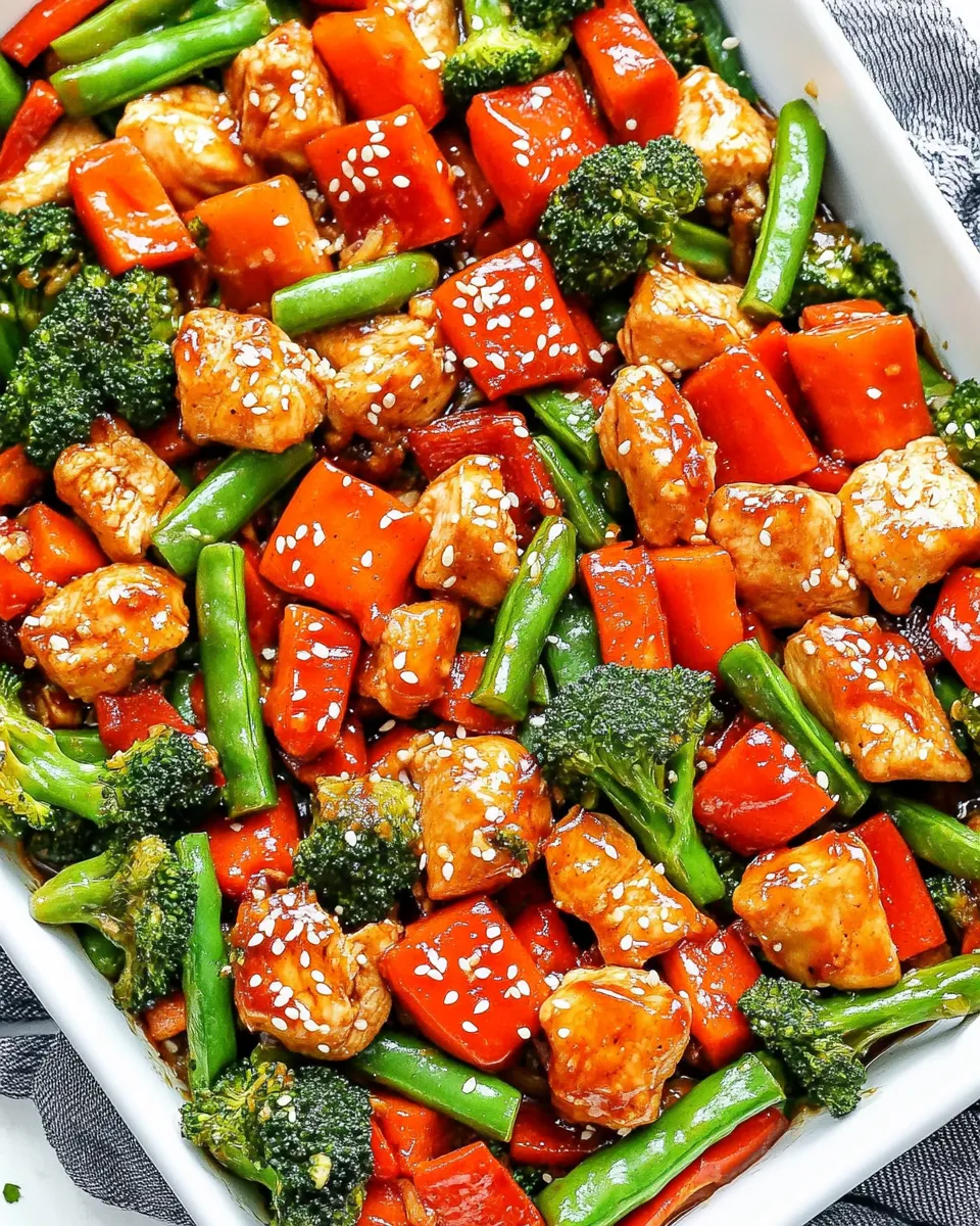 Delicious Sheet Pan Sesame Chicken and Veggies recipe image