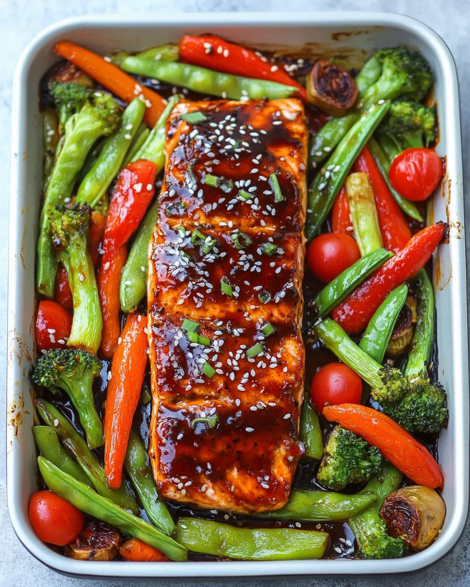 Easy Sheet Pan Teriyaki Salmon & Veggies photo