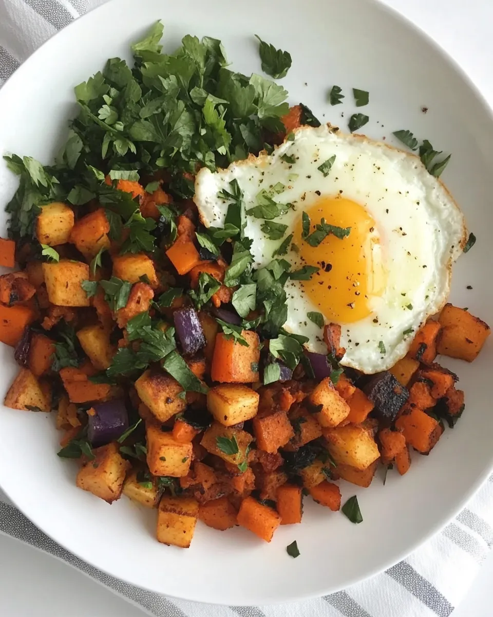 Healthy Sheet Pan Vegetarian Breakfast Hash recipe photo