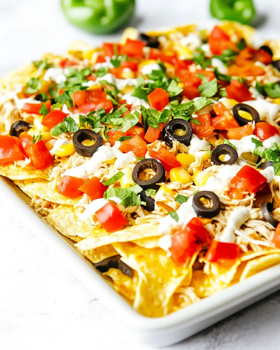Quick Shredded Chicken Nacho Recipe shot