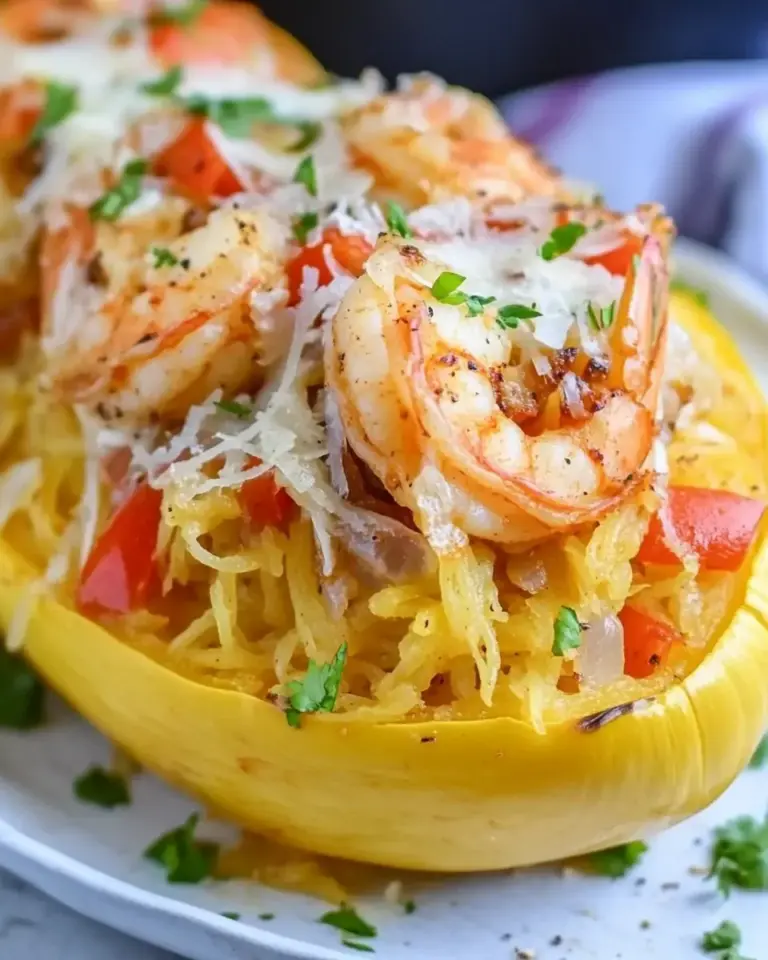 Homemade Shrimp Fajita Stuffed Spaghetti Squash photo